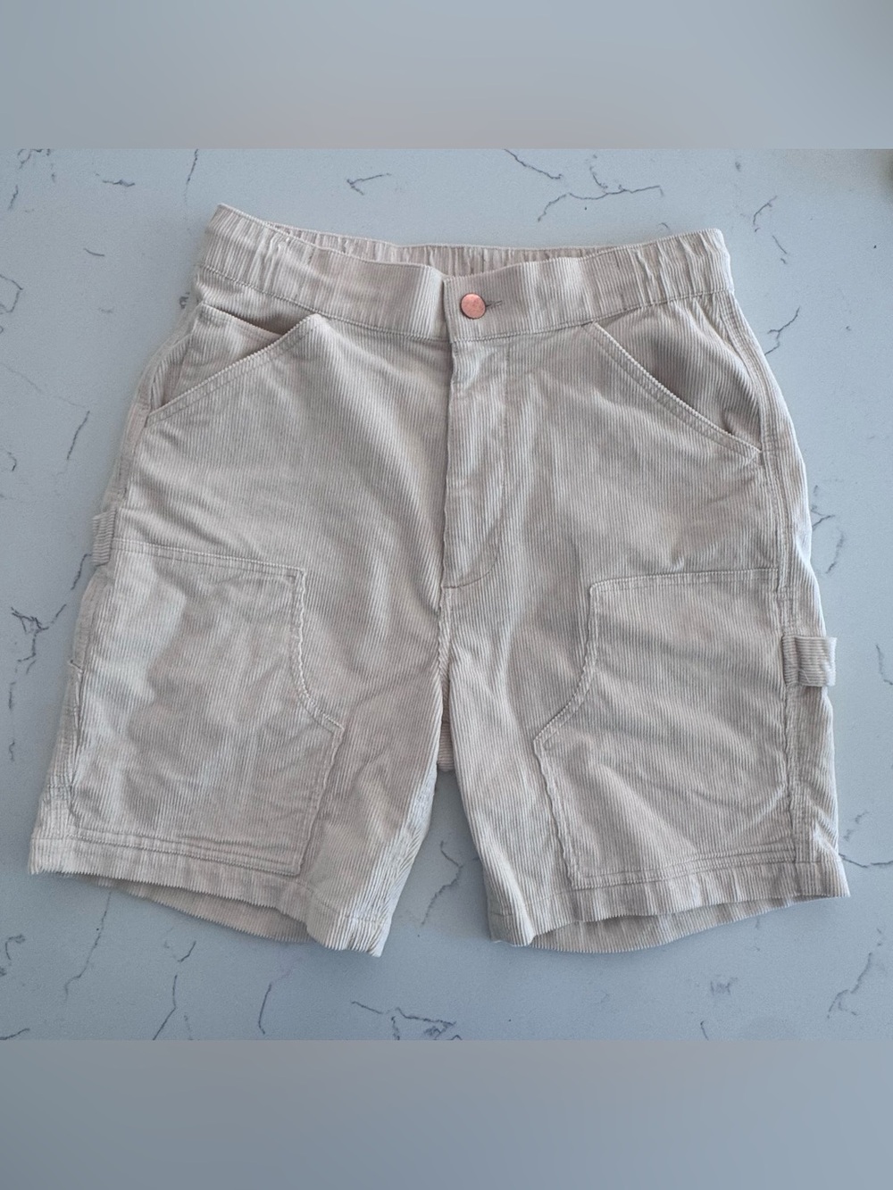 NWT LCKR Corduroy Utility Shorts Medium Beige Stretch Carpenter Hiking Gorpcore